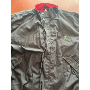 CHAPS Ralph Lauren Mens Black‎ Plaid Lined Jacket XL Embroidered Crest Full Zip